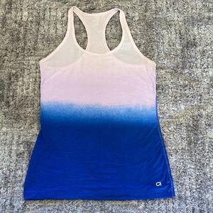 Two-tone workout tank top. Size S. Pink & Blue